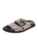 Fendi Zucca FF Logo Leather Slides