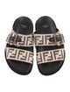 Fendi Zucca FF Logo Leather Slides