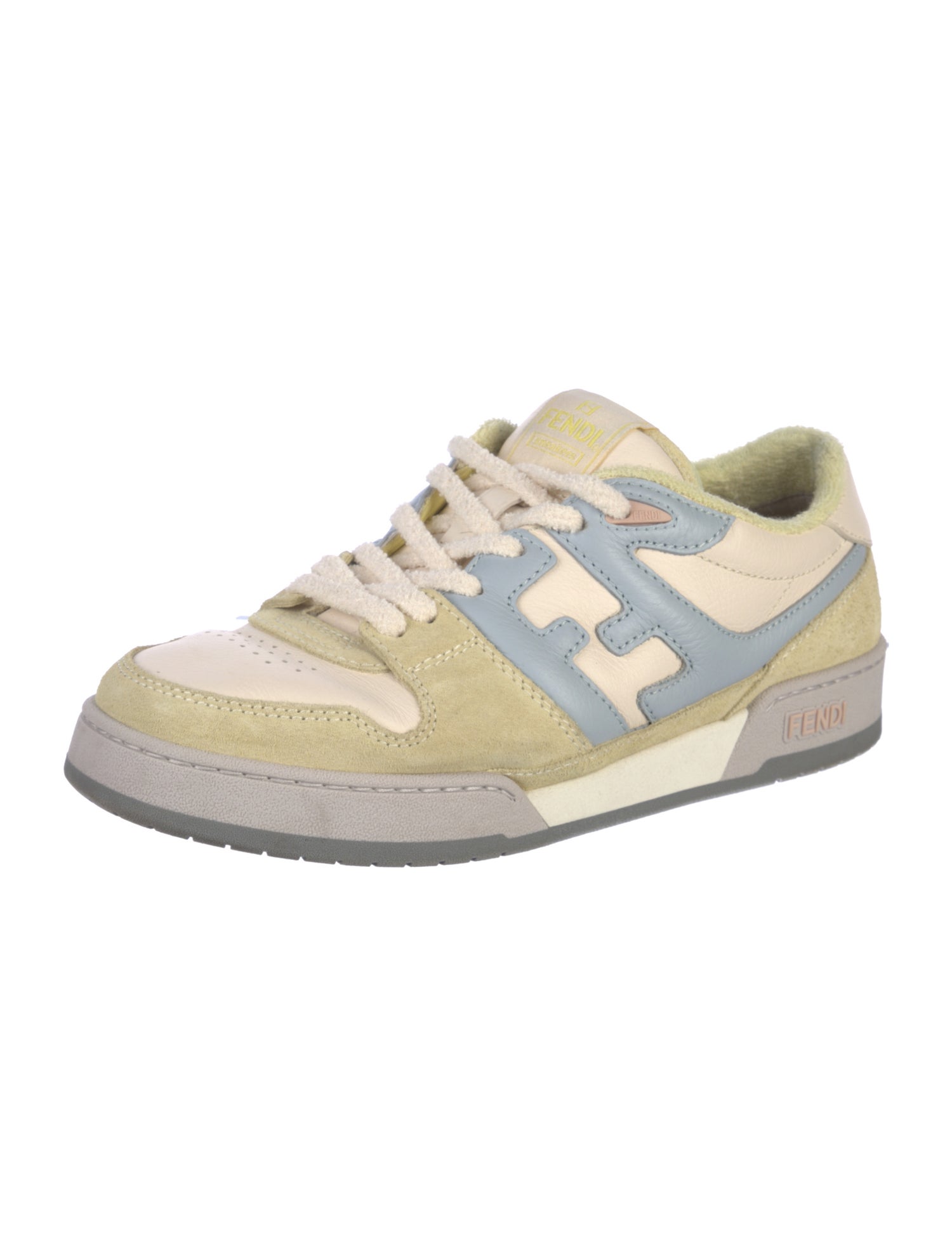 Fendi Zucca FF Logo Leather Sneakers