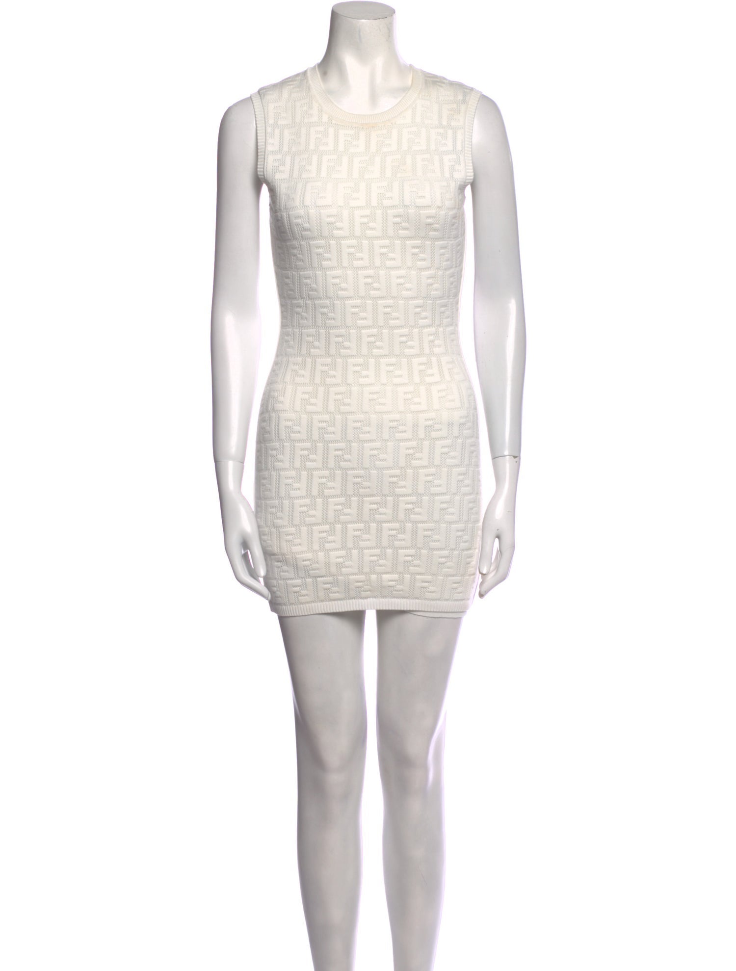 Fendi Crew Neck Mini Dress