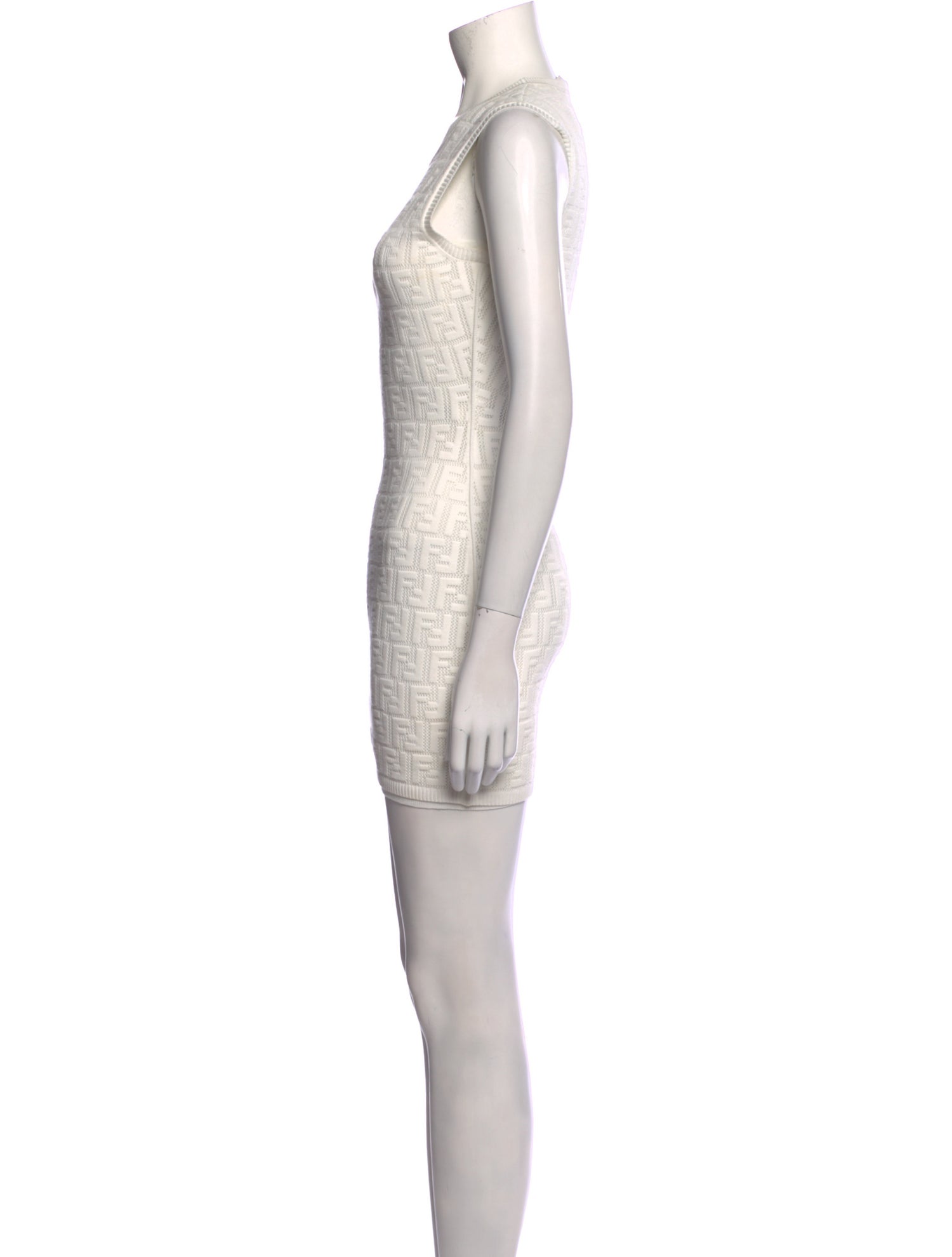 Fendi Crew Neck Mini Dress