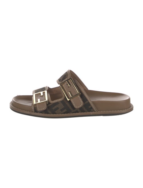 Fendi Zucca FF Logo Canvas Slides