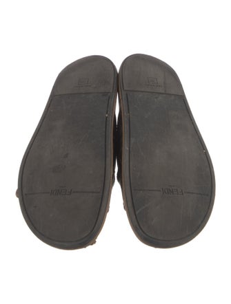 Fendi Zucca FF Logo Canvas Slides