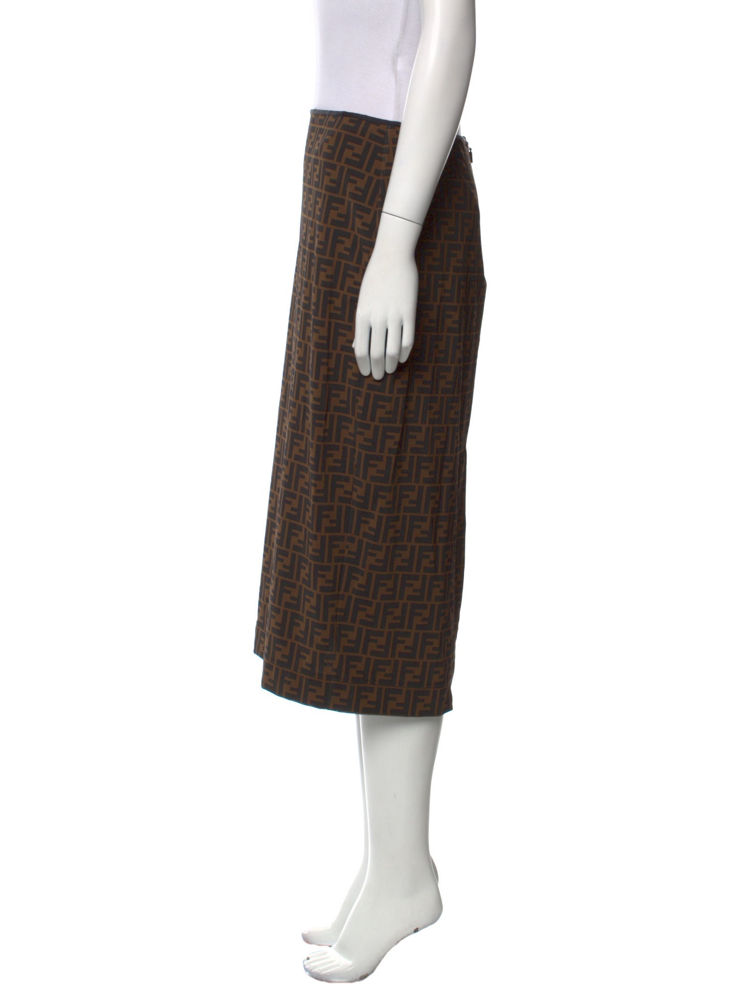 Fendi Nylon Knee-Length Skirt