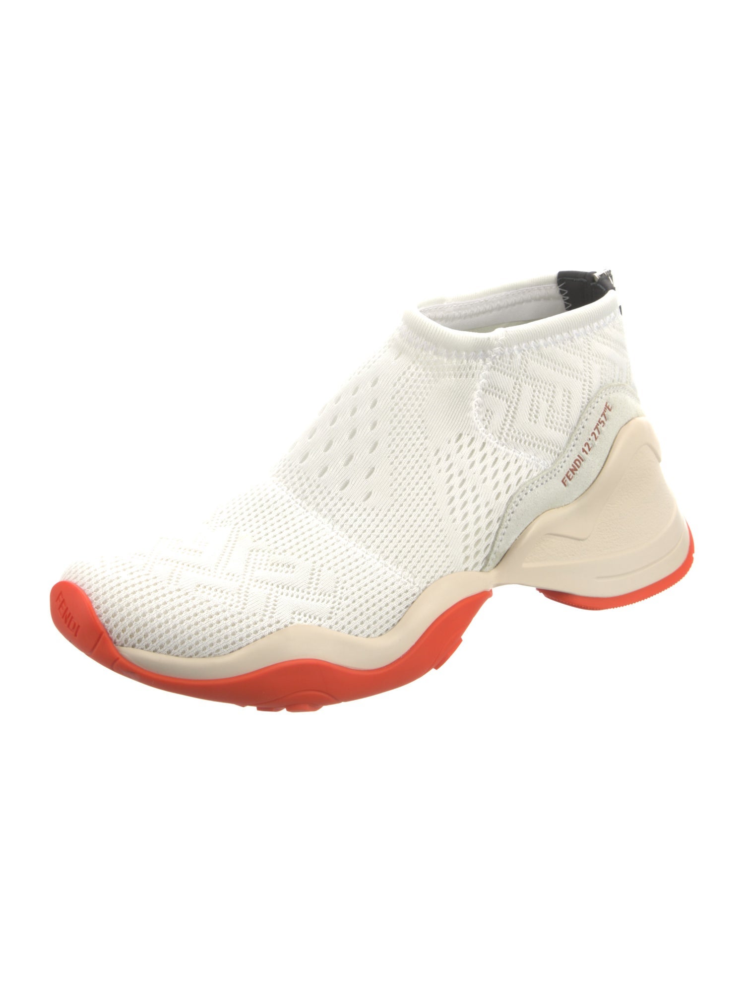 Fendi Zucca FF Logo Colorblock Pattern Sock Sneakers