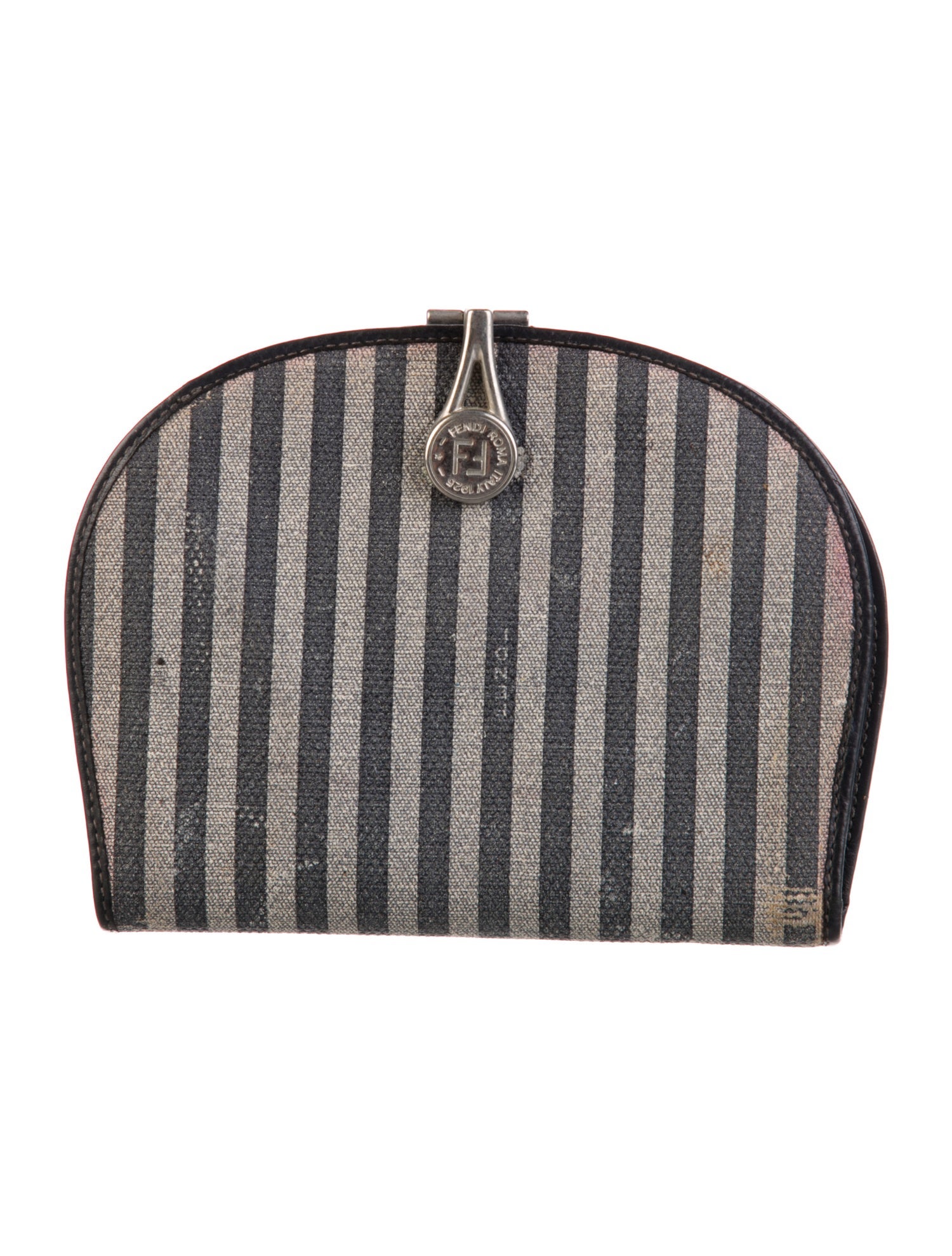 Fendi Vintage Pequin Pattern Compact Wallet