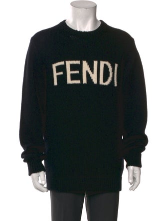 Fendi Virgin Wool Graphic Print Pullover
