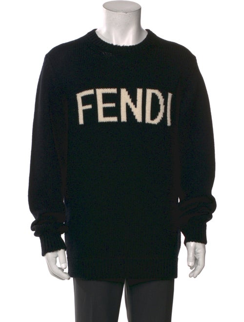 Fendi Virgin Wool Graphic Print Pullover