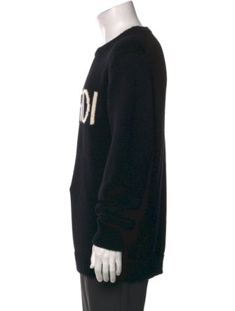 Fendi Virgin Wool Graphic Print Pullover