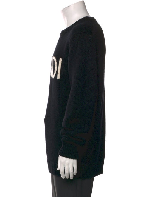 Fendi Virgin Wool Graphic Print Pullover