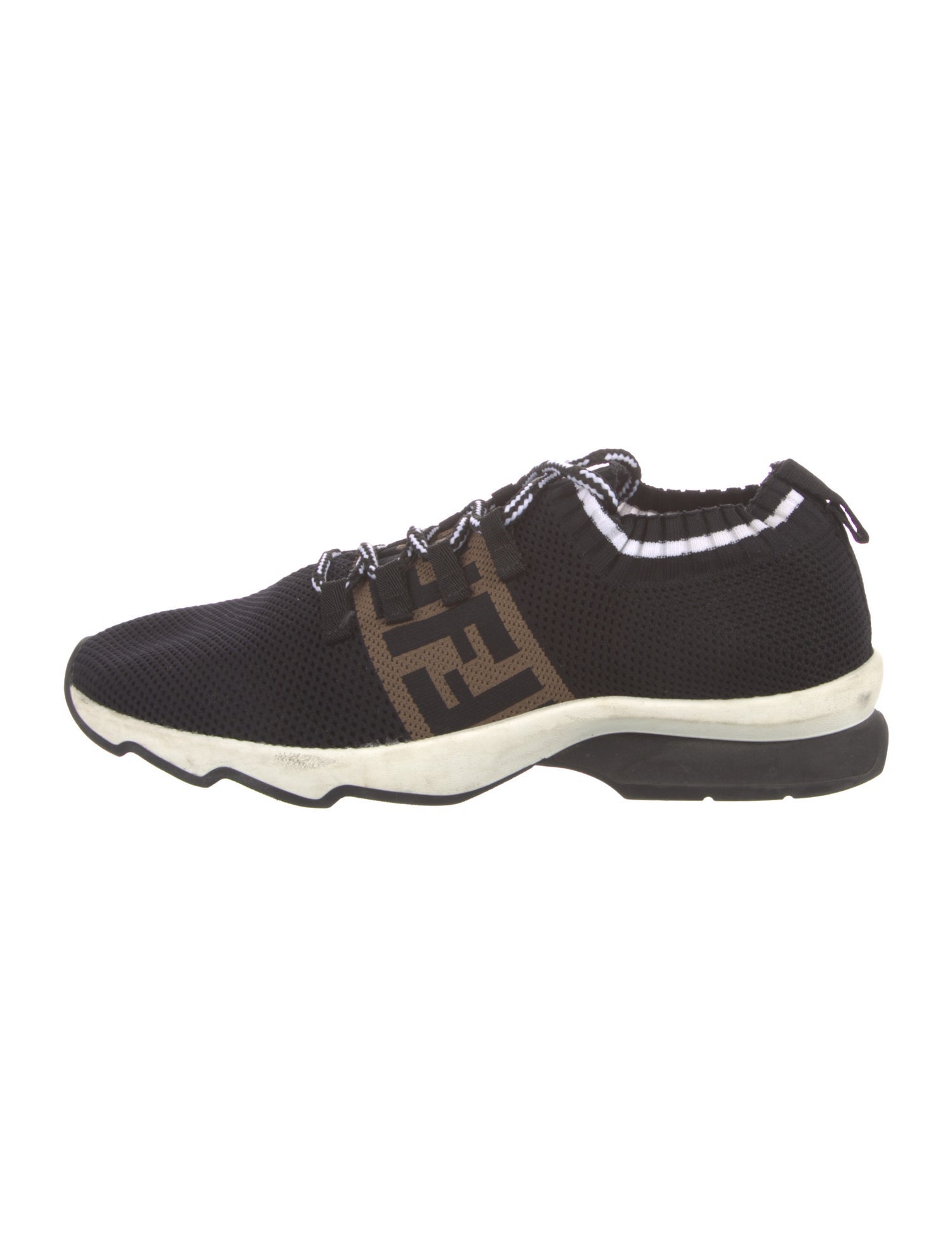 Fendi Zucca FF Logo Colorblock Pattern Sneakers
