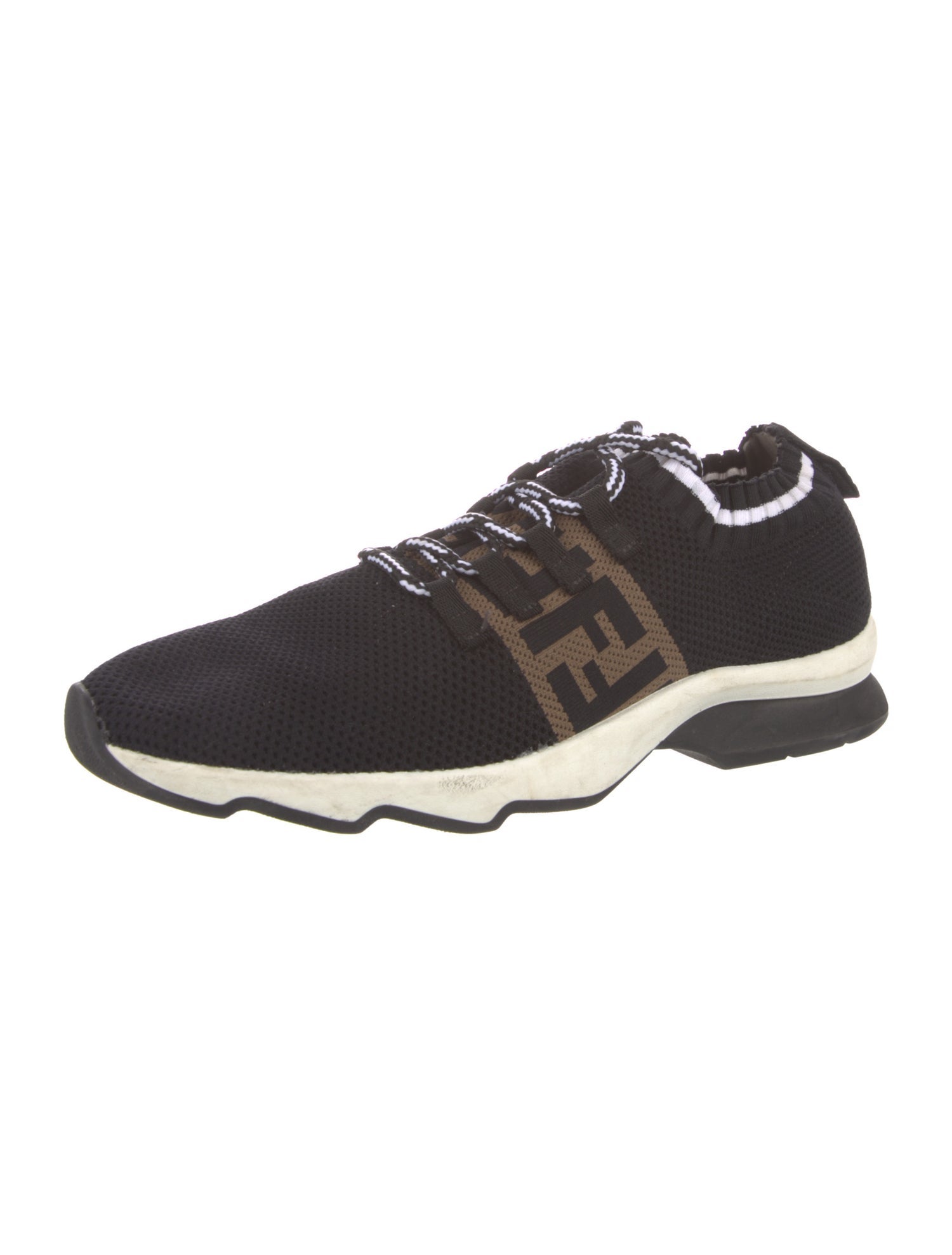 Fendi Zucca FF Logo Colorblock Pattern Sneakers