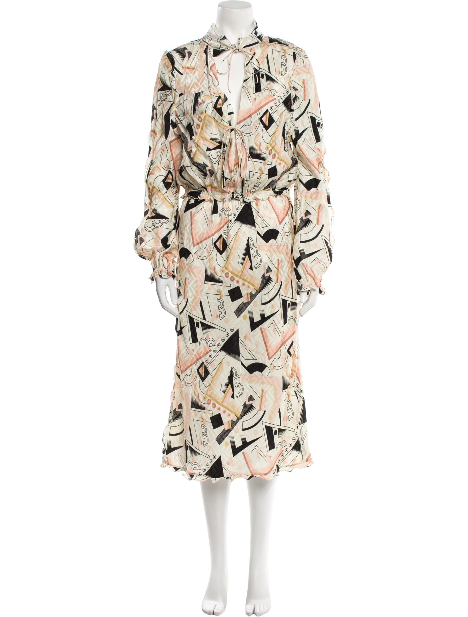 Fendi Silk Long Dress