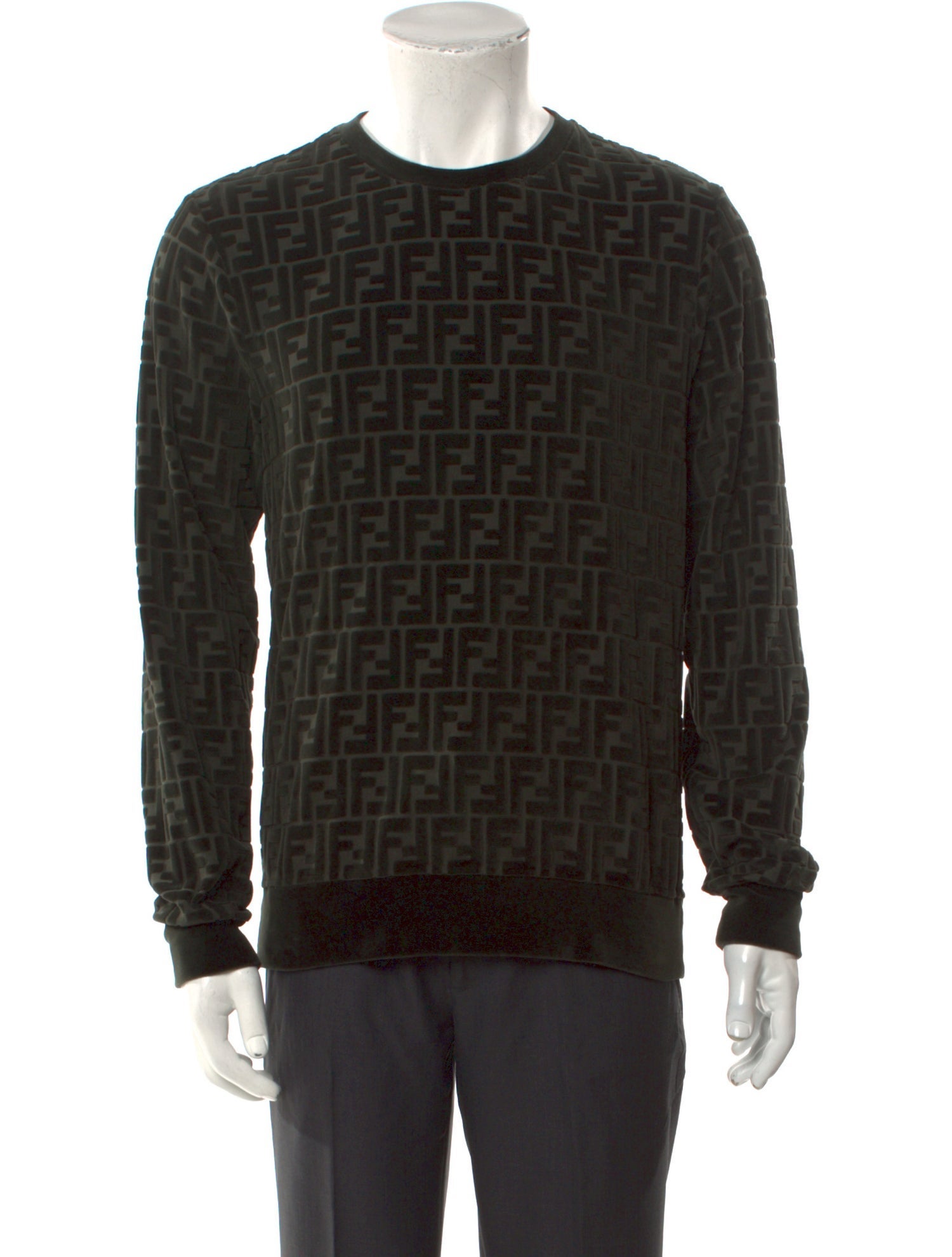 Fendi Zucca FF Logo Printed Pullover