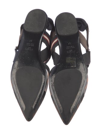 Fendi Zucca FF Logo Mesh Slingback Flats