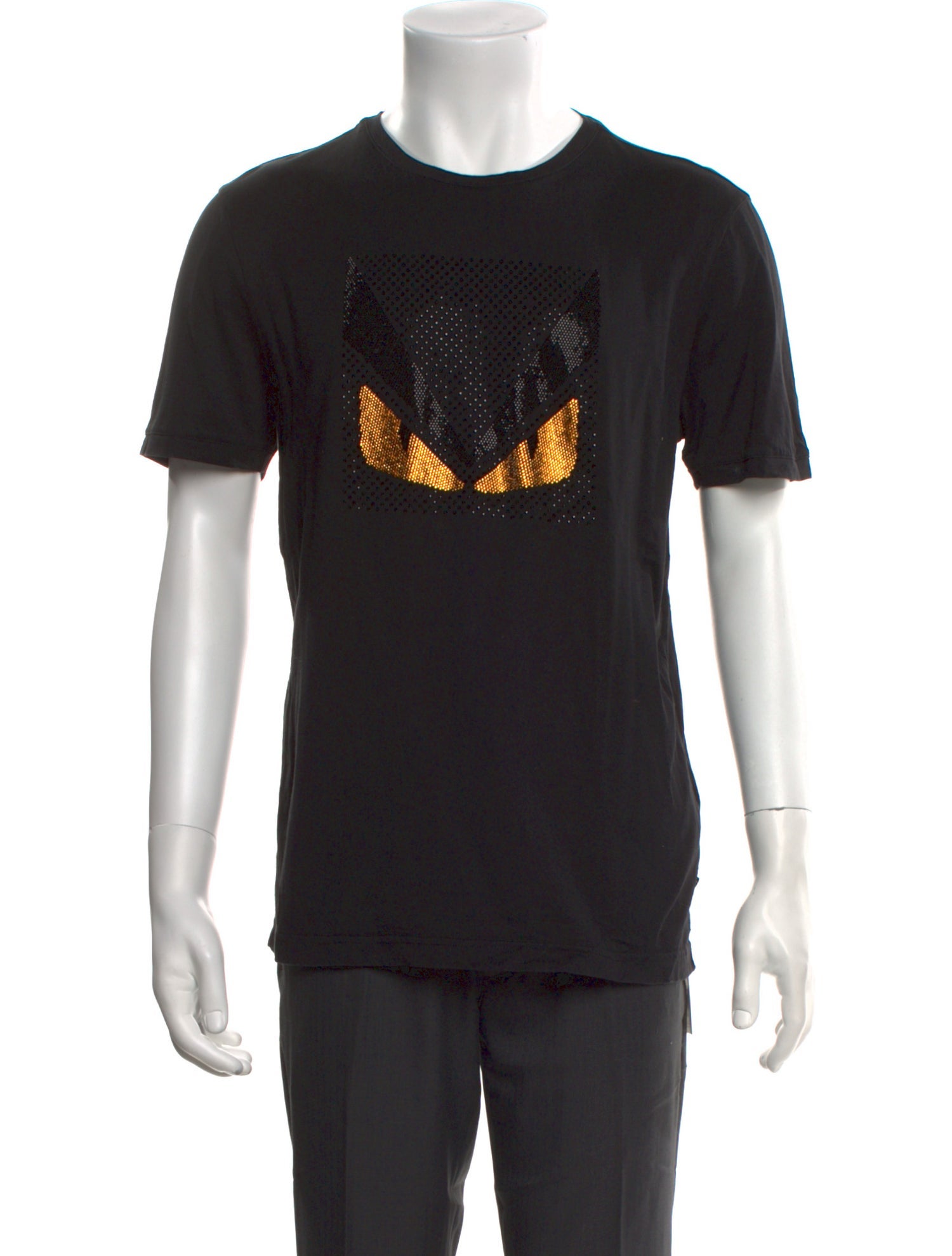 Fendi Monsters Motif Crew Neck T-Shirt
