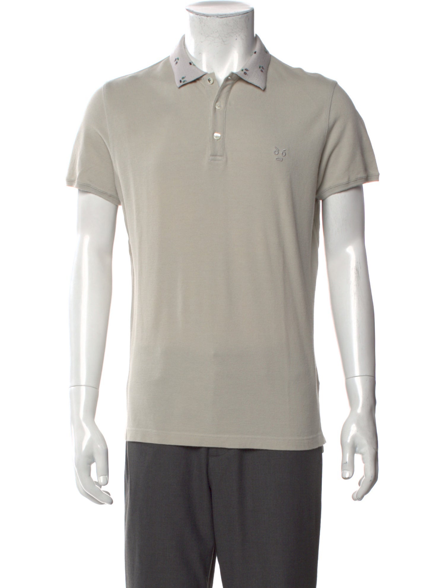 Fendi V-Neck Short Sleeve Polo Shirt