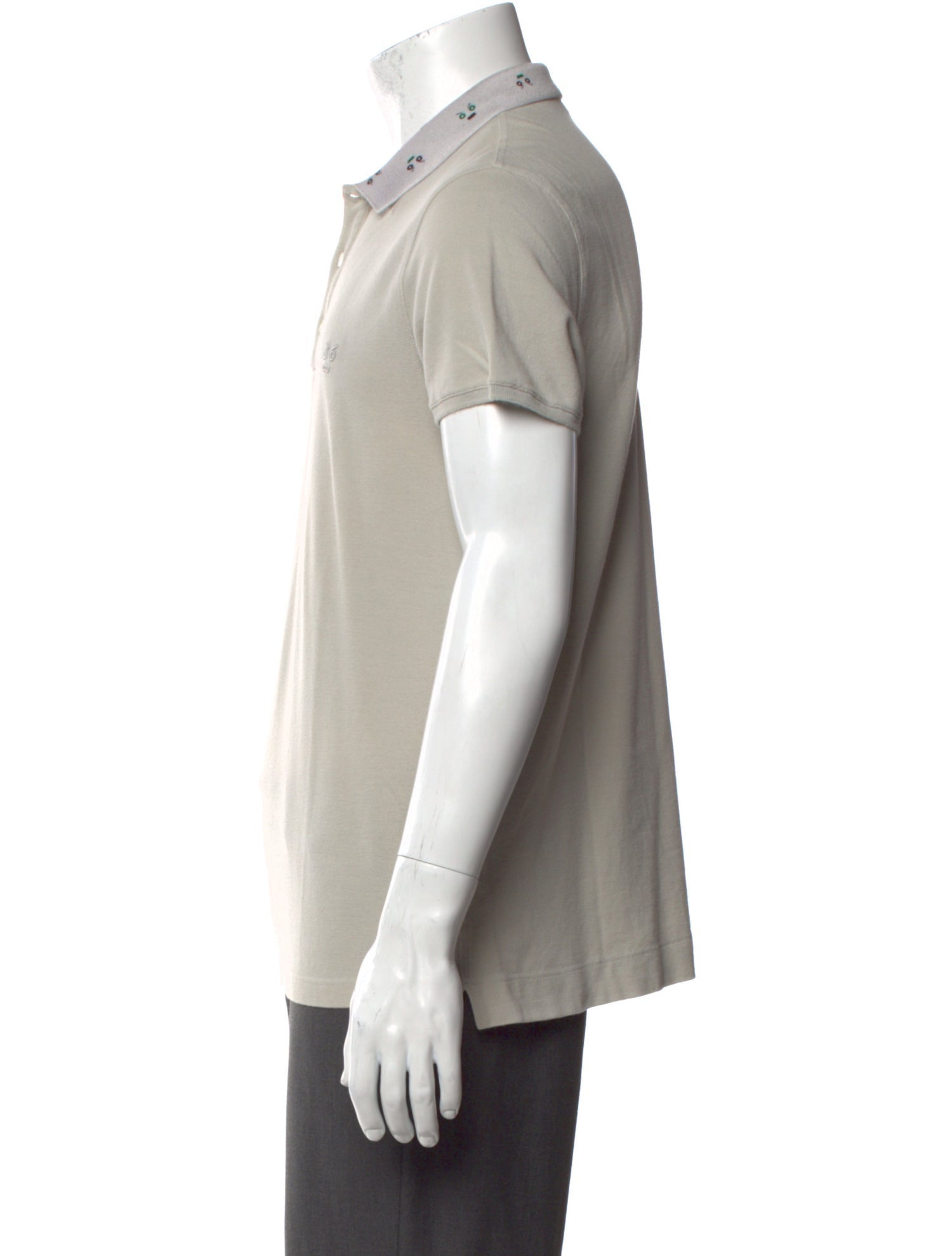 Fendi V-Neck Short Sleeve Polo Shirt