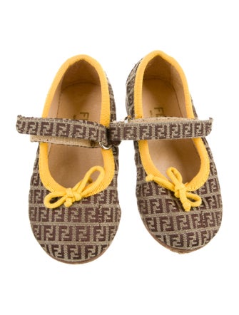 Fendi Zucca FF Canvas Ballet Flats