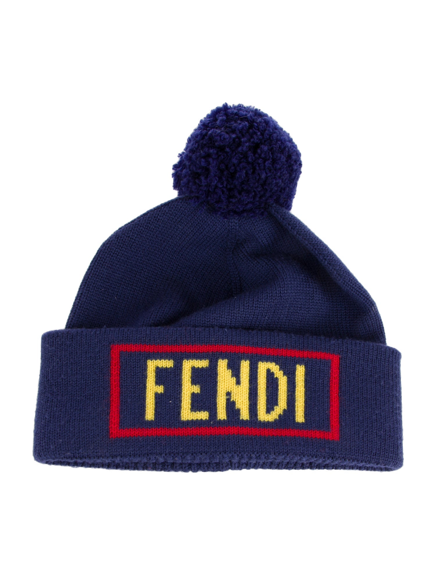 Fendi Blue Logo Beanie