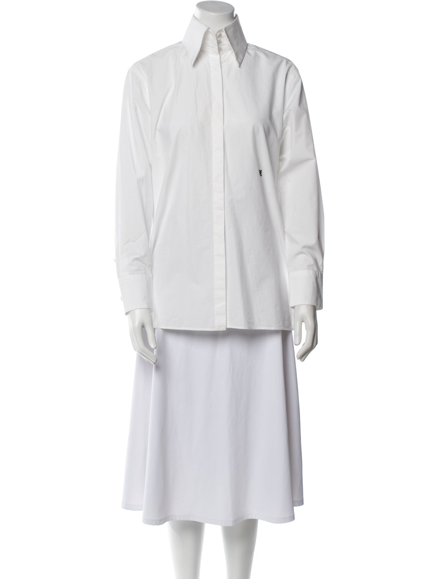 Fendi Long Sleeve Button-Up Top