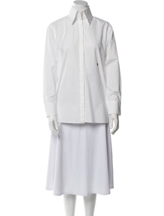 Fendi Long Sleeve Button-Up Top