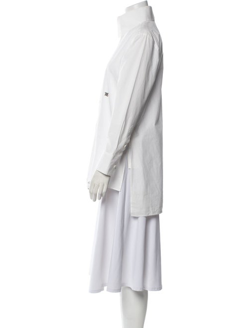 Fendi Long Sleeve Button-Up Top