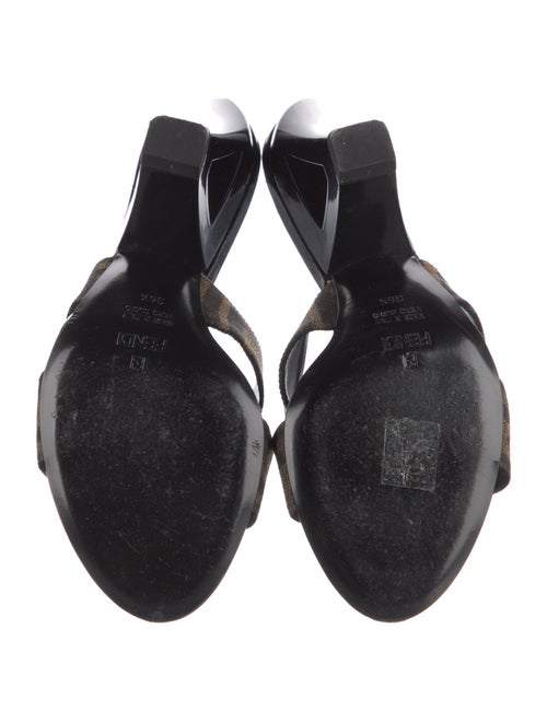 Fendi Zucca FF Logo Canvas Slides