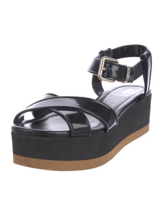 Fendi Rubber Slingback Sandals