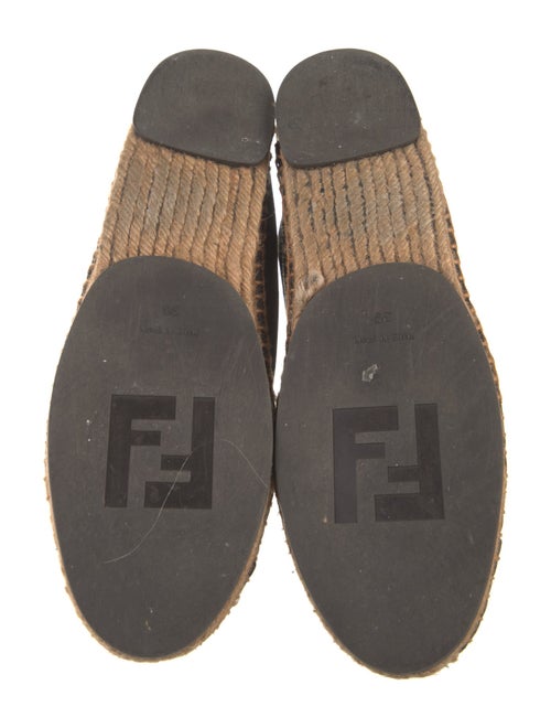 Fendi Pequin Pattern Canvas Espadrilles