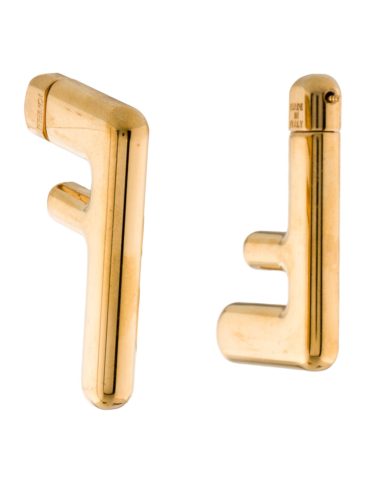 Fendi Double F Logo Drop Earrings