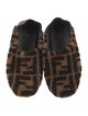 Fendi Zucca FF Logo Lambswool Ballet Flats