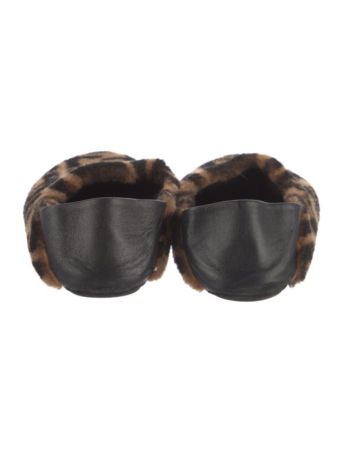 Fendi Zucca FF Logo Lambswool Ballet Flats