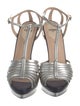 Fendi Zucca FF Logo Leather T-Strap Pumps