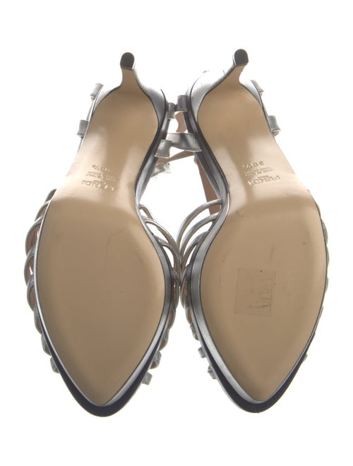 Fendi Zucca FF Logo Leather T-Strap Pumps