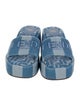 Fendi Denim Striped Slides