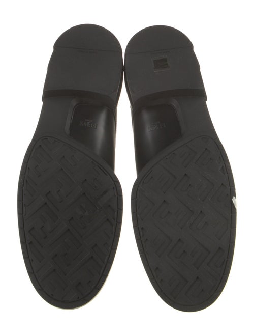 Fendi Zucca FF Logo Leather Combat Boots