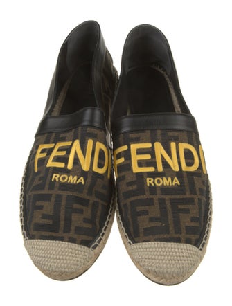 Fendi Zucca FF Logo Canvas Espadrilles