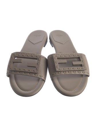 Fendi Leather Slides