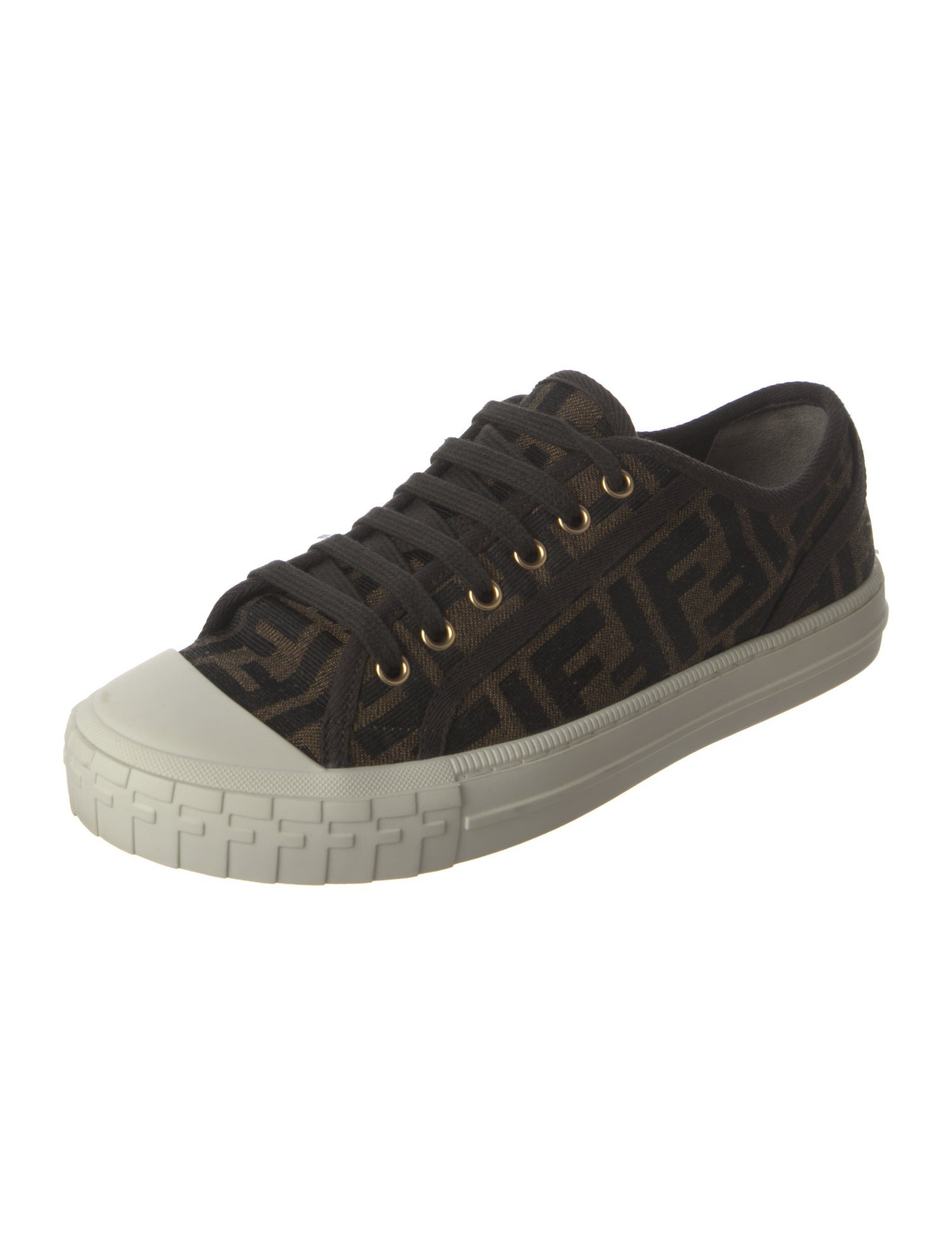 Fendi Zucca FF Logo Canvas Sneakers