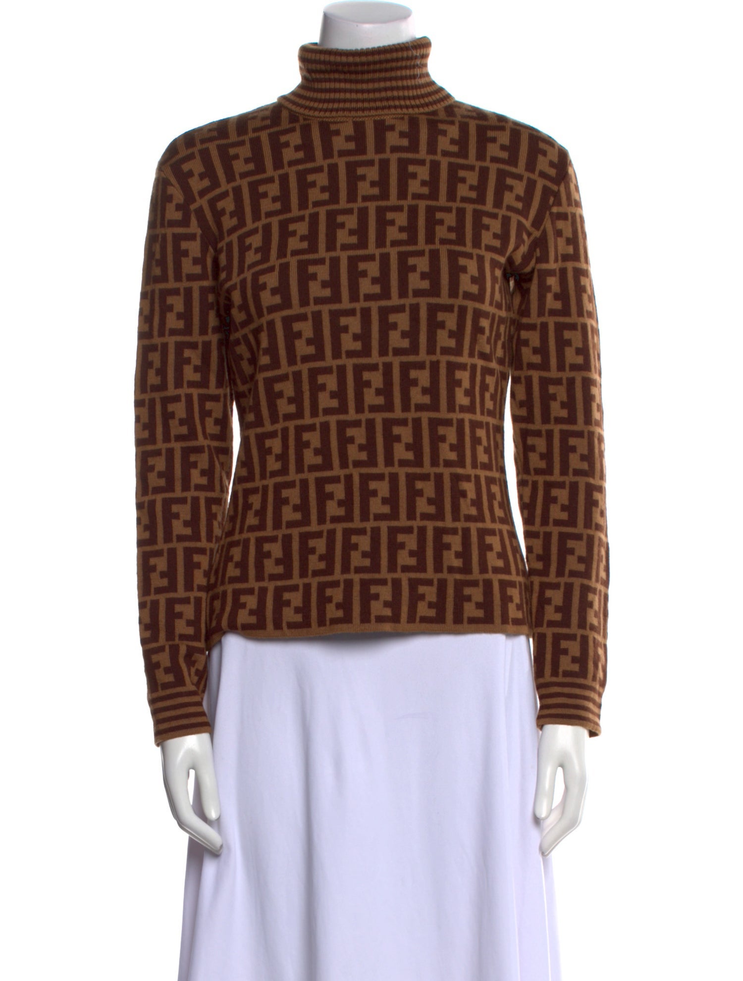 Fendi Merino Wool Printed Sweater