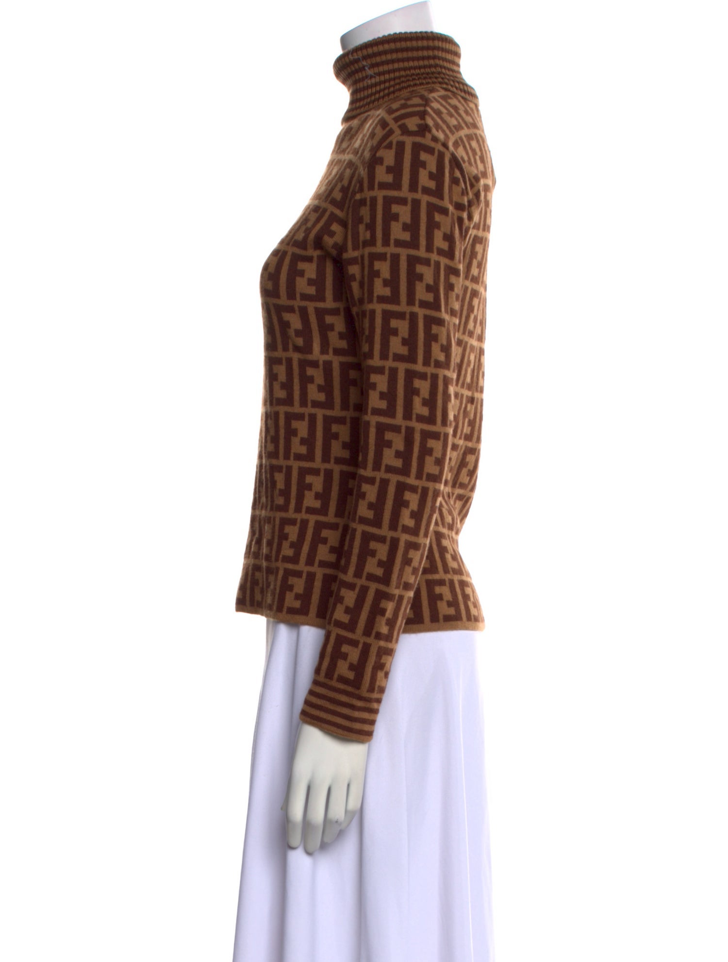Fendi Merino Wool Printed Sweater