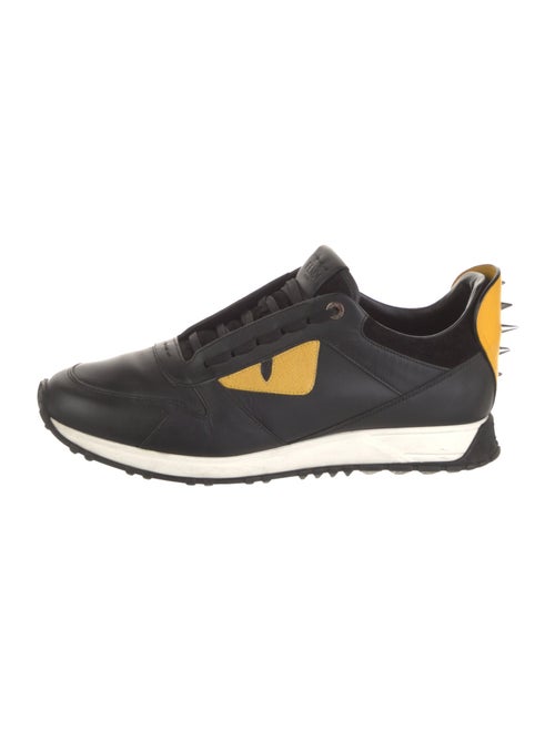 Fendi Monsters Motif Leather Sneakers