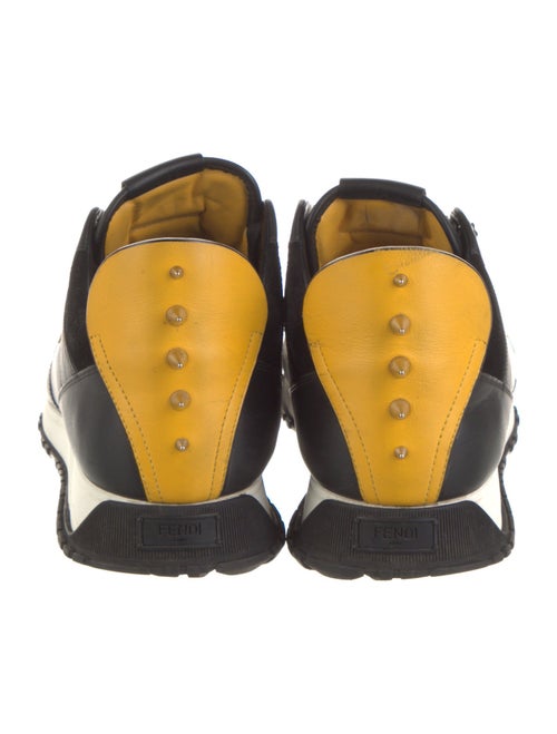 Fendi Monsters Motif Leather Sneakers