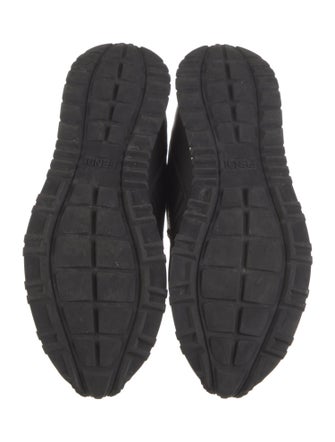Fendi Monsters Motif Leather Sneakers