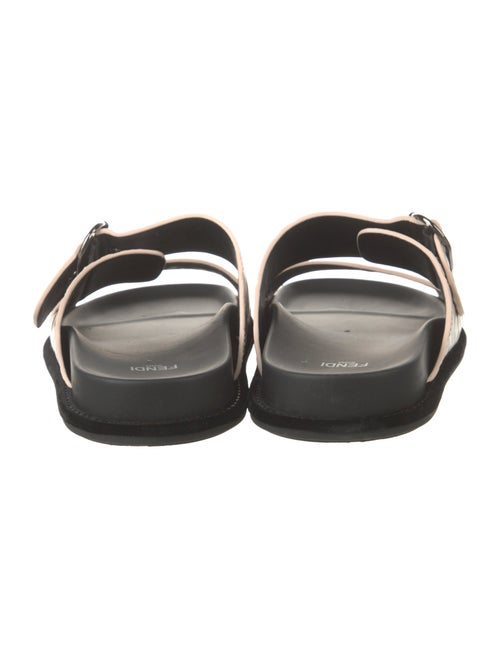 Fendi Zucca FF Logo Leather Slides