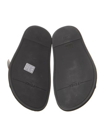 Fendi Zucca FF Logo Leather Slides