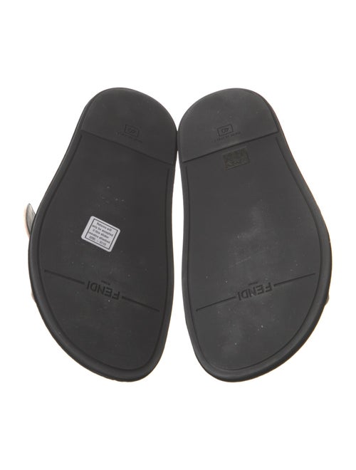 Fendi Zucca FF Logo Leather Slides
