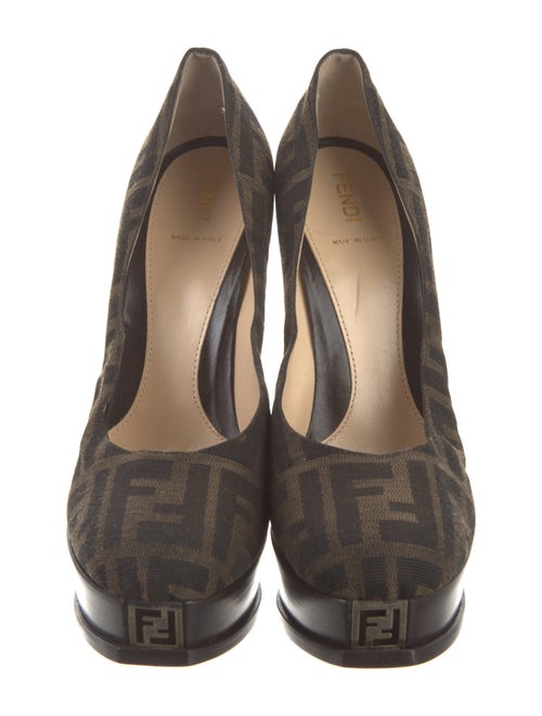 Fendi Zucca FF Logo Canvas Pumps