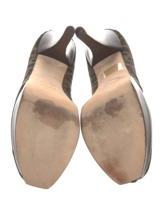 Fendi Zucca FF Logo Canvas Pumps